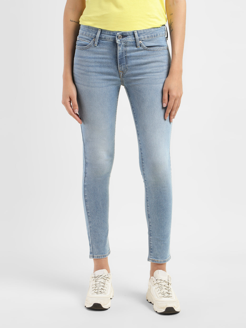 Women's 711 Blue Skinny Fit Mid Rise Jeans