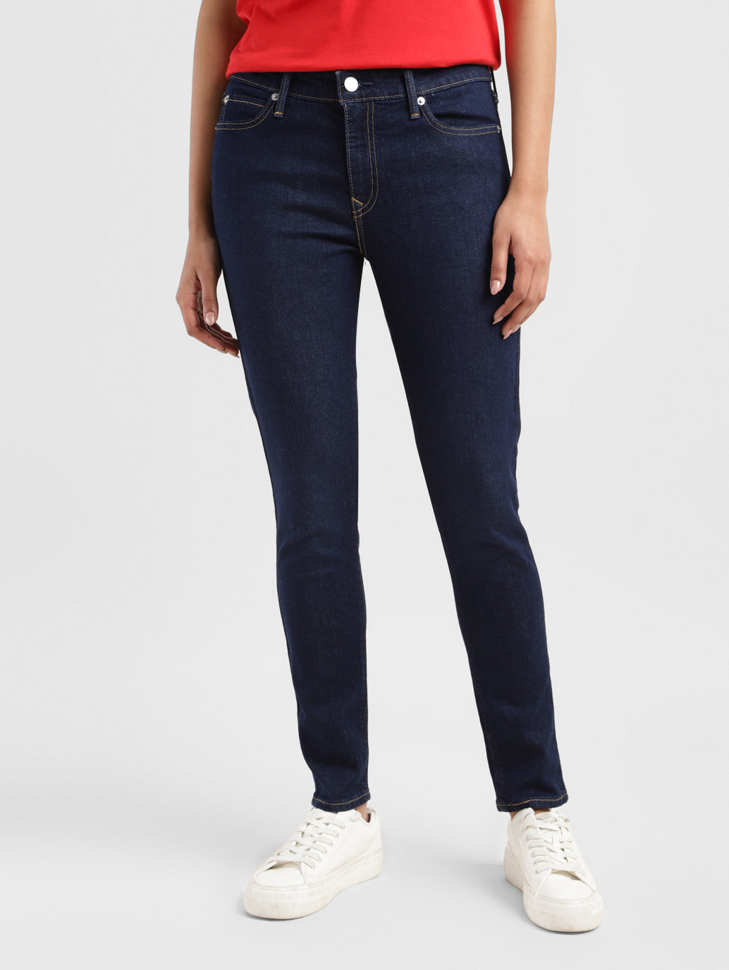 Women's 711 Indigo Skinny Fit Mid Rise Jeans