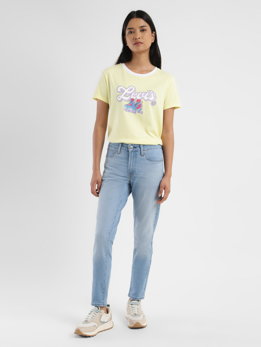 Women's 711 Blue Skinny Fit Mid Rise Jeans