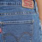 Women's 711 Blue Skinny Fit Mid Rise Jeans - details View