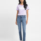 Women's 711 Blue Skinny Fit Mid Rise Jeans - Front View