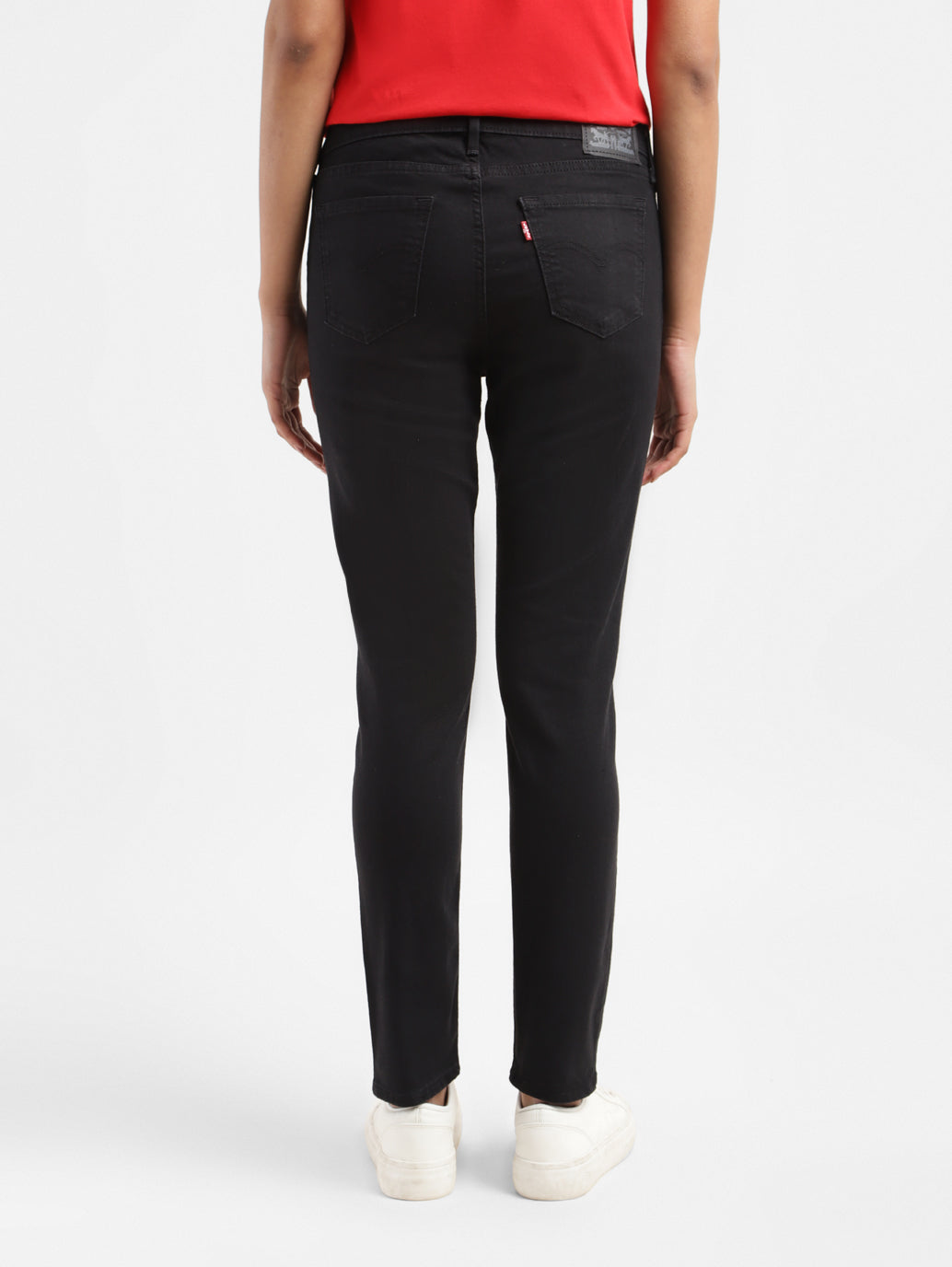 Women's 711 Black Skinny Fit Mid Rise Jeans - 663e218d-39ee-4ff3-b417-ea202e52d459 View