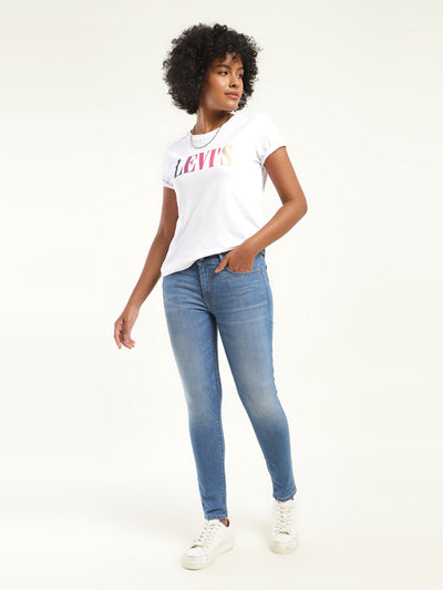 levi's Women's 711 Blue Skinny Fit Mid Rise Jeans-picture-27