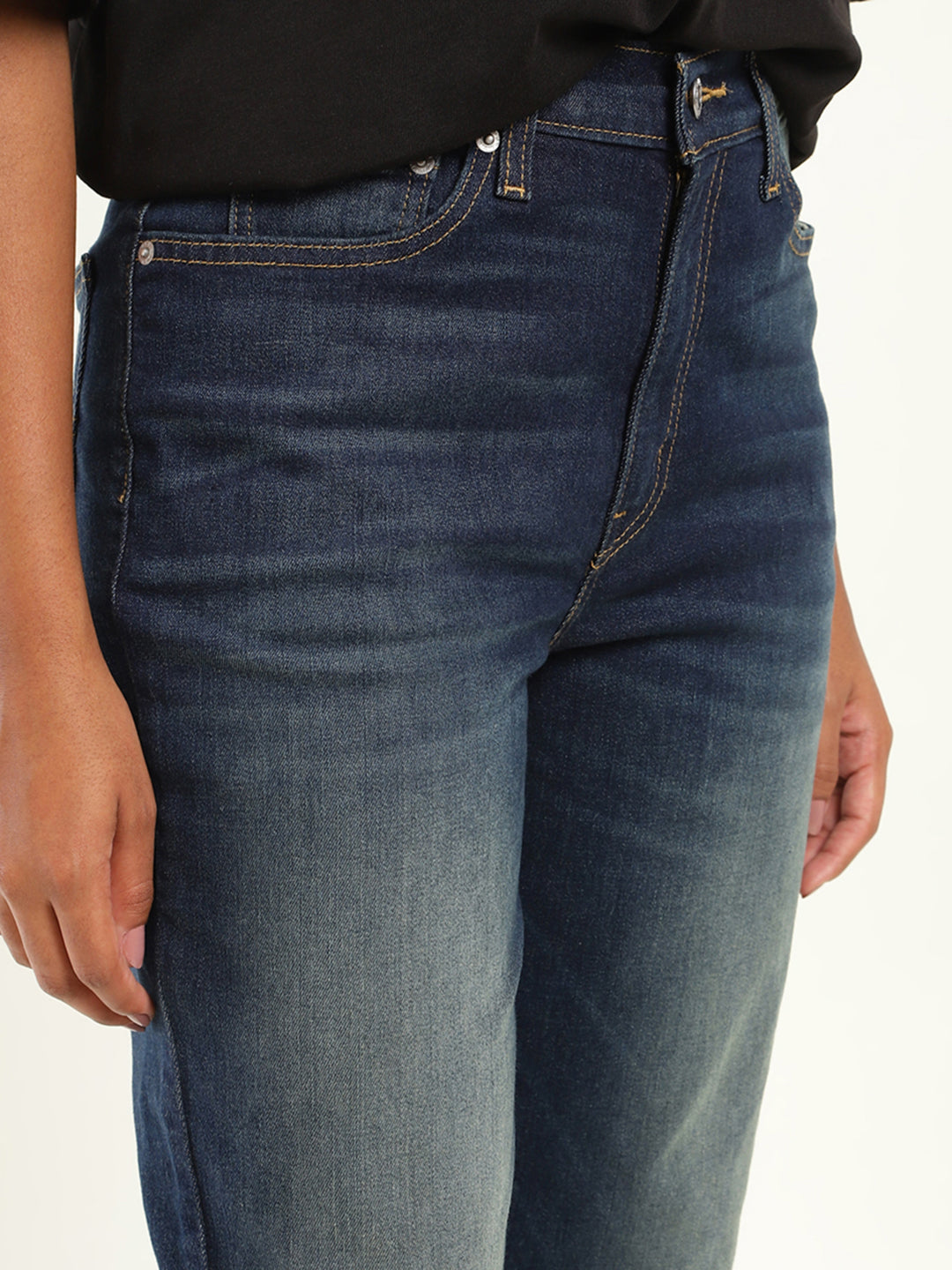 Women's High Rise 80's New Mom Relaxed Tapered Fit Jeans