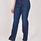 Women's Blue Ribcage Straight Fit High Rise Jeans - Side View
