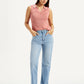 Women's Blue Ribcage Straight Fit High Rise Jeans - e021f178-459c-458d-ac8e-b70faa0cf029 View