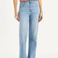 Women's Blue Ribcage Straight Fit High Rise Jeans - Front View