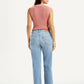 Women's Blue Ribcage Straight Fit High Rise Jeans - Back View