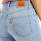 Women's Blue Ribcage Straight Fit High Rise Jeans - Detail View