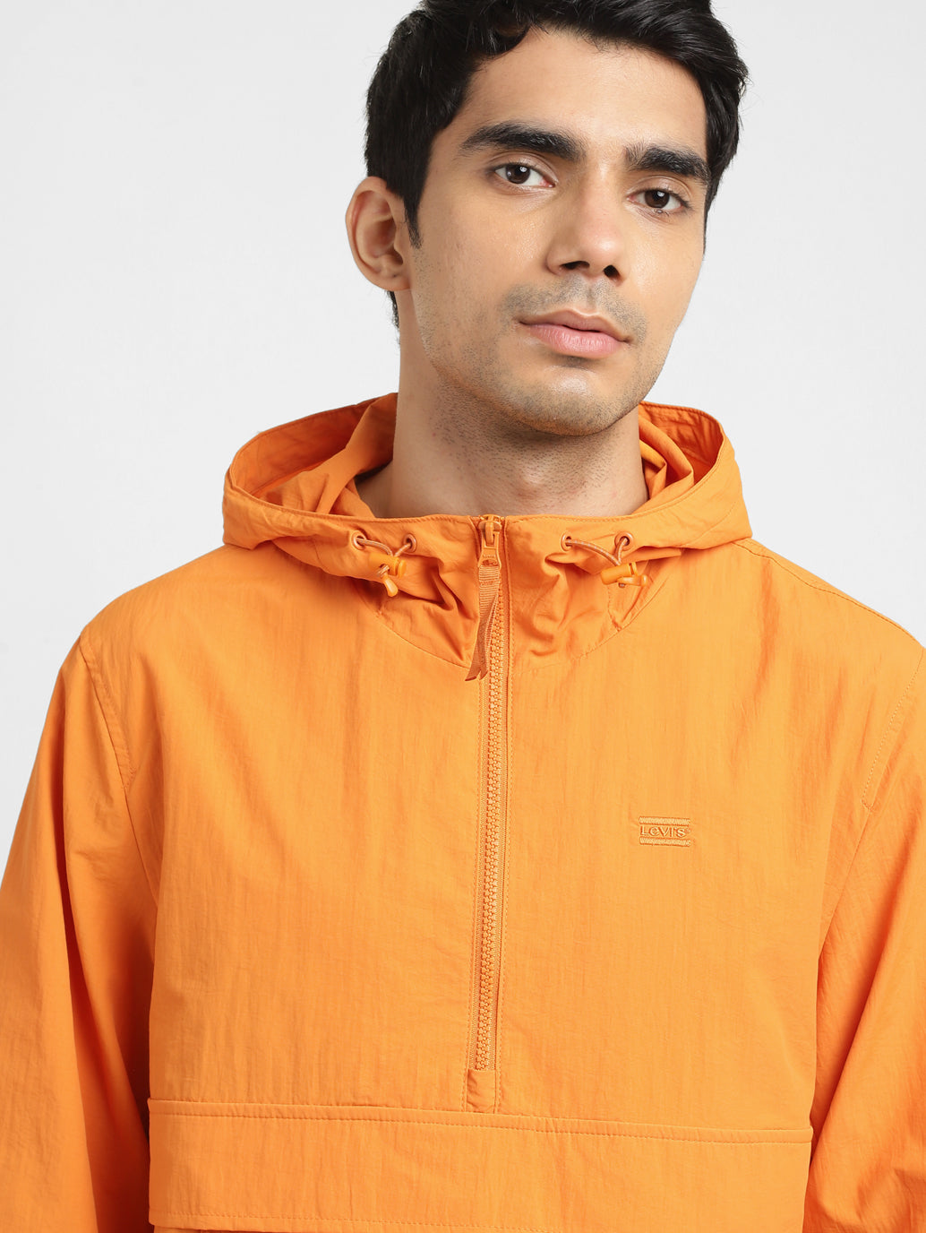 Men's Solid Orange Hooded Tailored Jacket – Levis India Store
