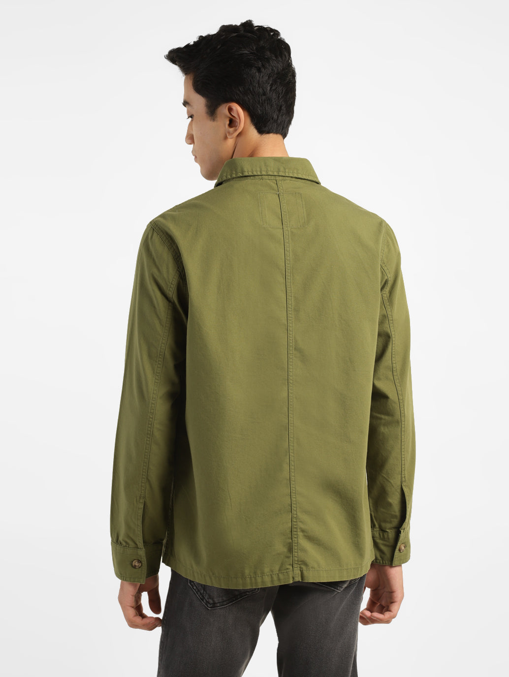 Men's Solid Green Jacket
