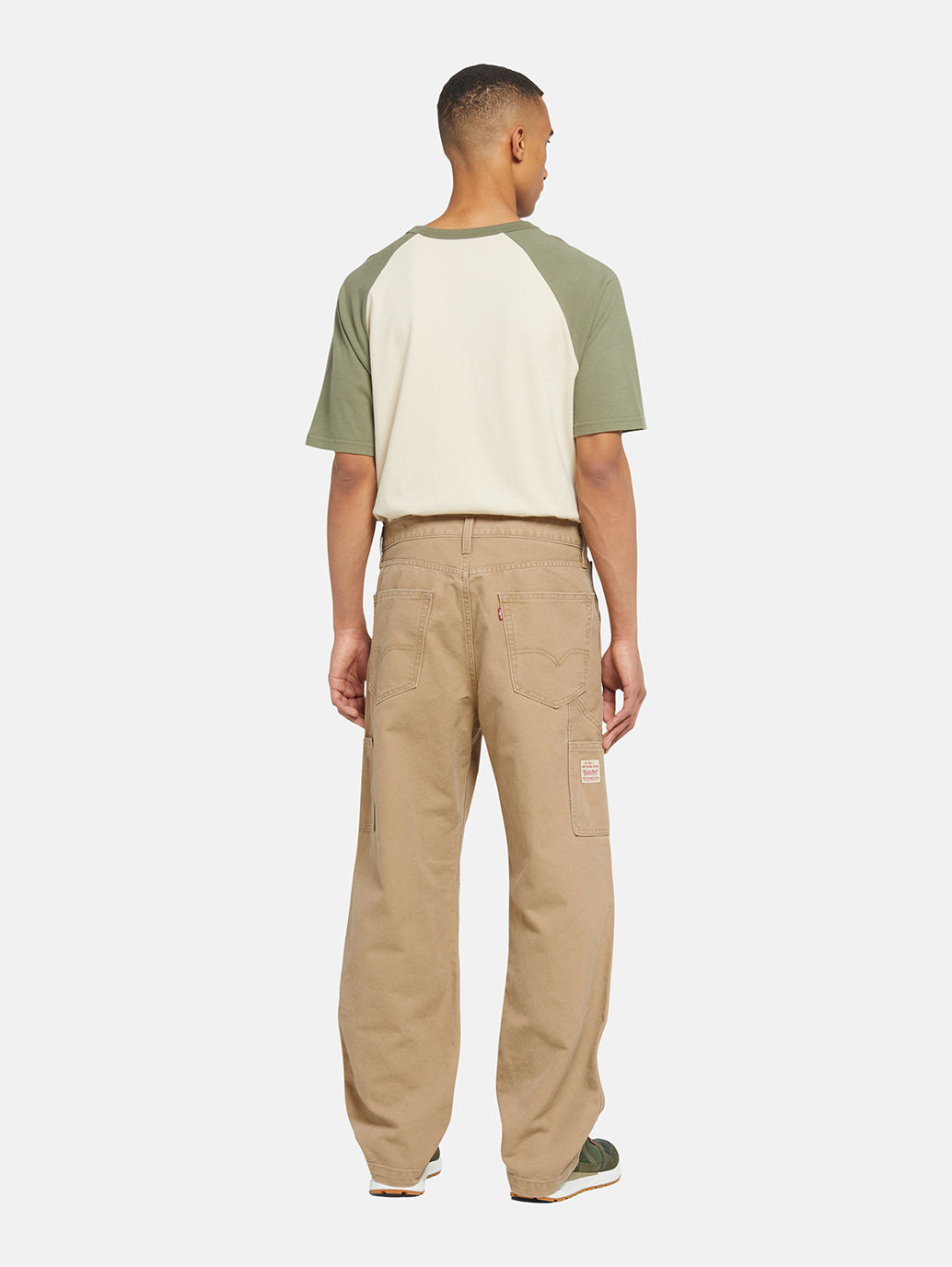 Men's 568 Brown Loose Fit Mid Rise Jeans - Back View