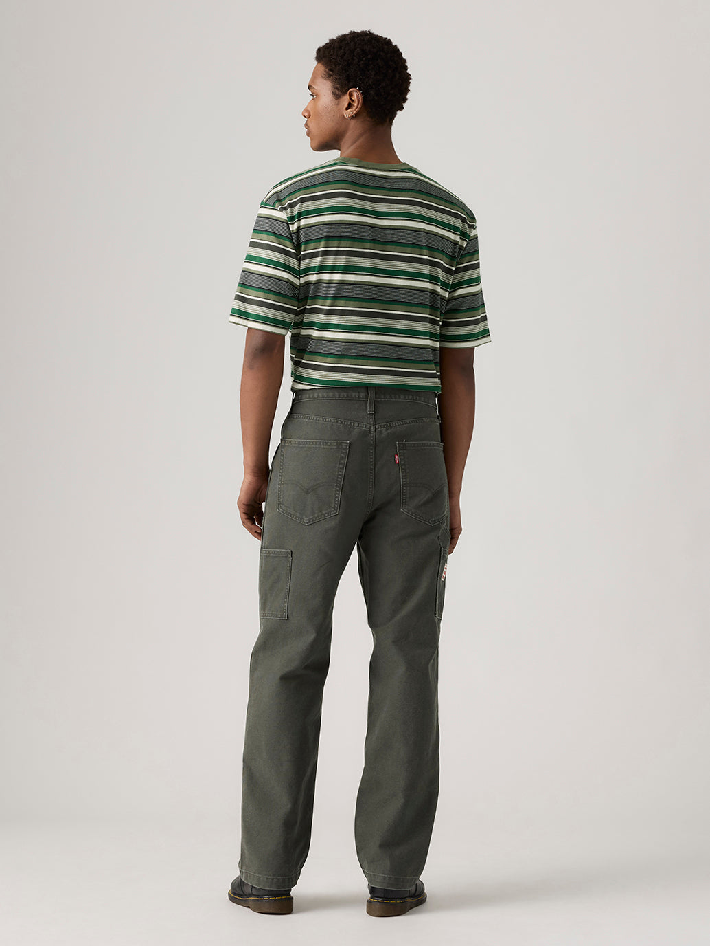 Men's 568 Green Loose Fit Mid Rise Jeans - Back View