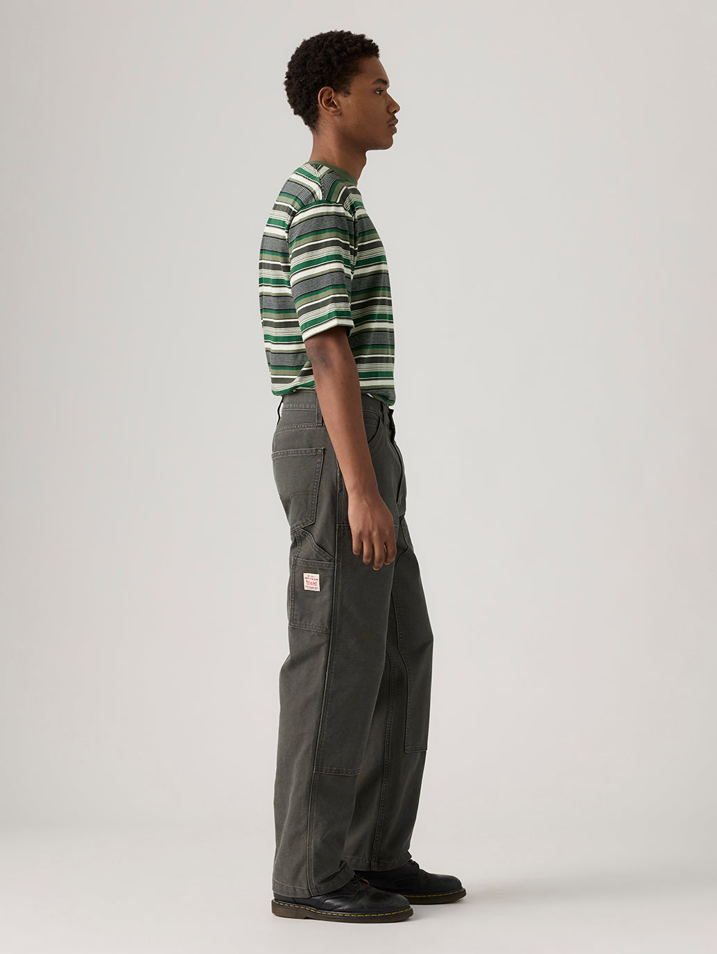 Men's 568 Green Loose Fit Mid Rise Jeans - Side View