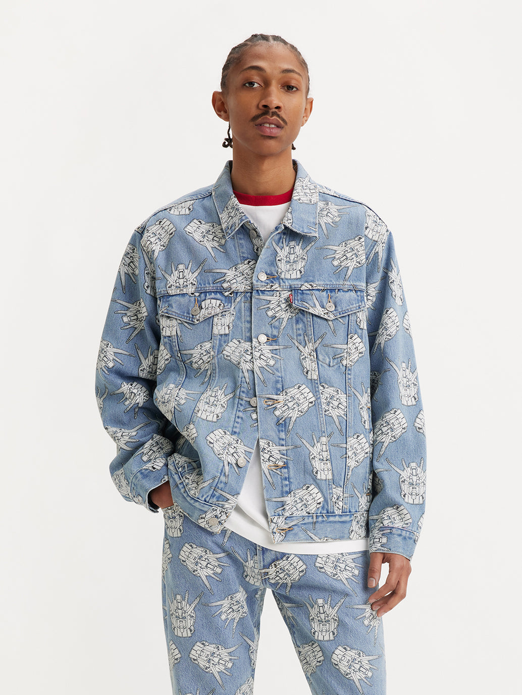 Levi's® x Gundam SEED Relaxed Trucker Jacket - 5b2c598d-2822-4d0d-8516-fce9c8eaa173 View