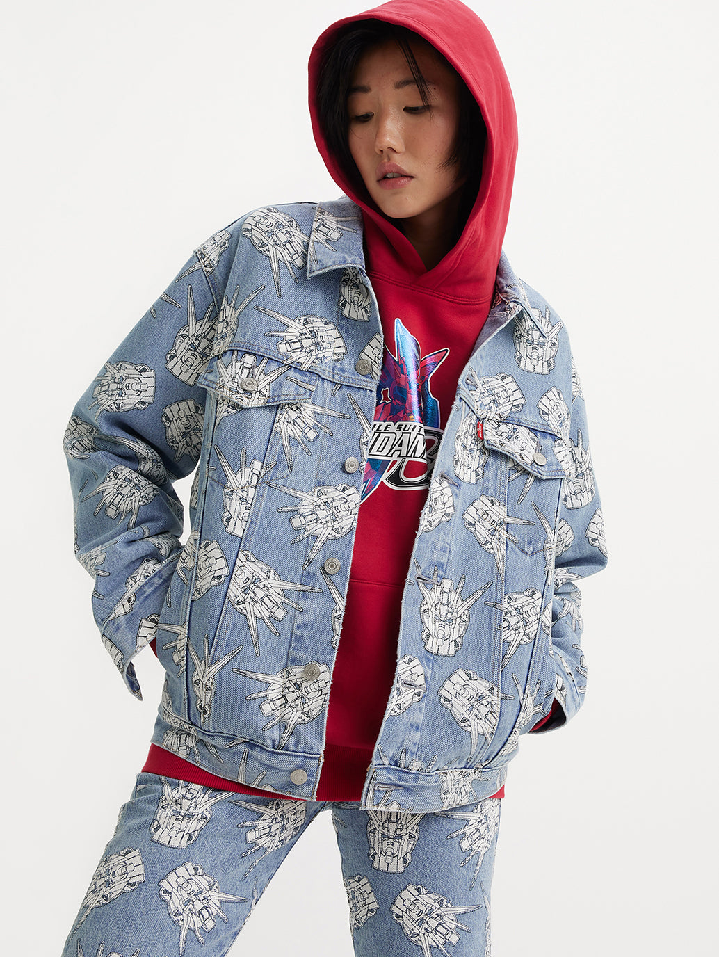 Levi's® x Gundam SEED Relaxed Trucker Jacket - StyleShot View