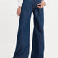 Women's High Rise Baggy Wide Leg Navy Jeans