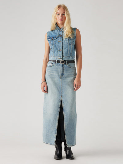 Women's Mid Rise Navy Loose Fit Skirt