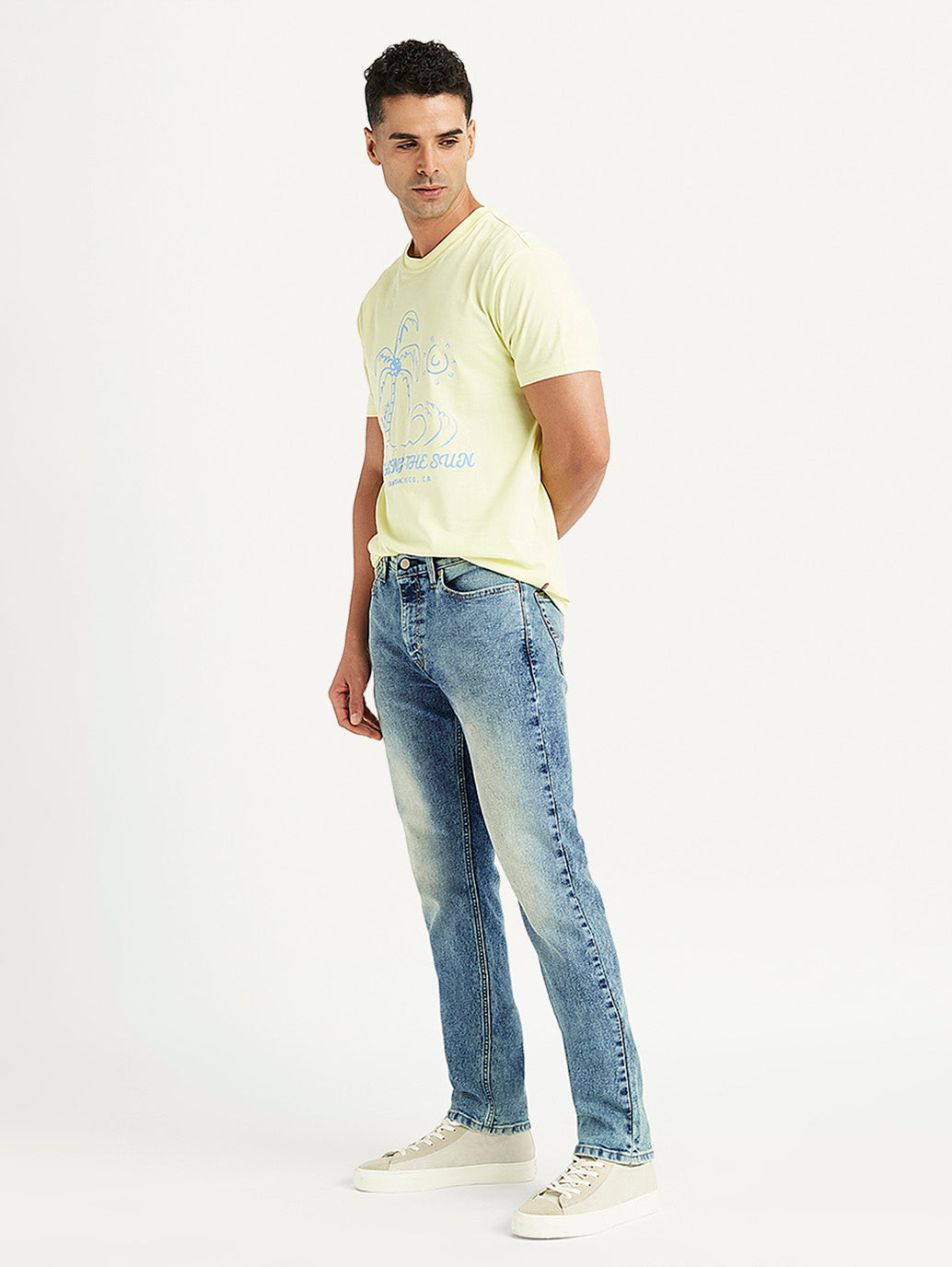 Men's 511 Blue Slim Fit Mid Rise Jeans