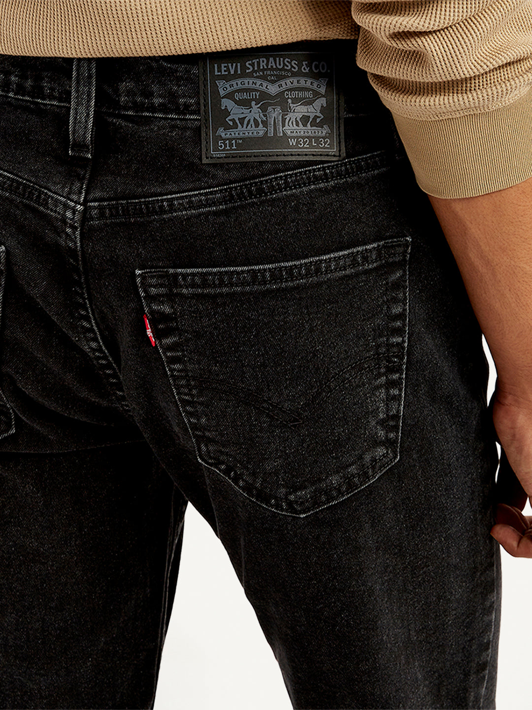 Buy Men's 511 Black Slim Fit Solid Mid-Rise Jeans Online Levi's