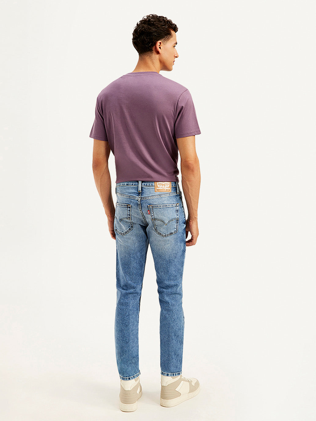 Men's 511 Blue Slim Fit Mid Rise Jeans - Back View