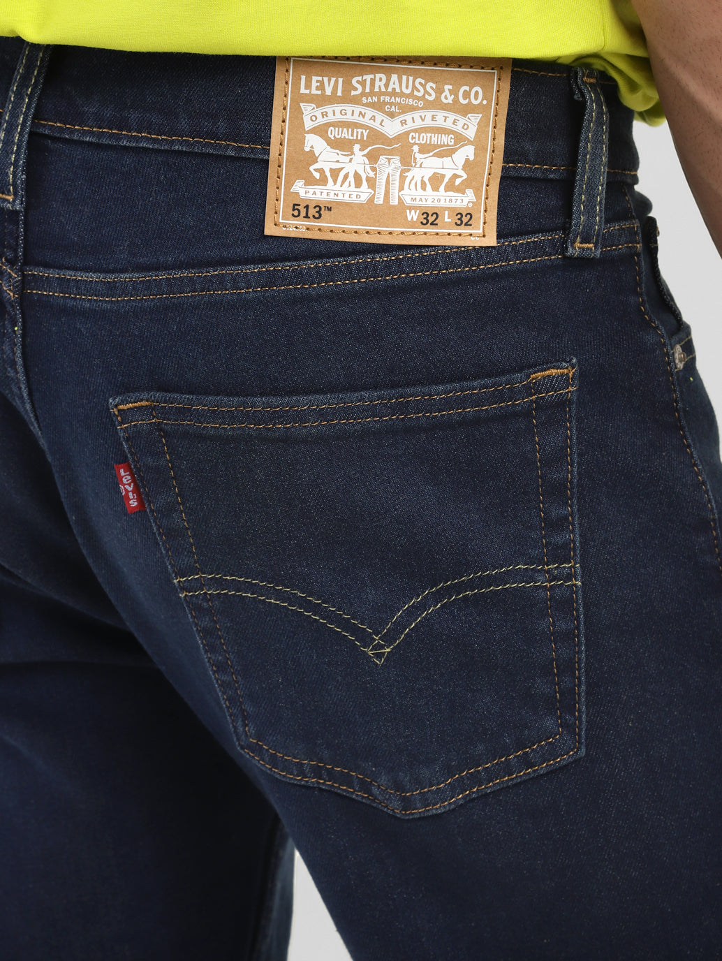 Men's 513 Blue Slim Straight Fit Mid Rise Jeans - 8c55bbd6-9eb5-4aa3-bdcd-6548fa8a9e74 View