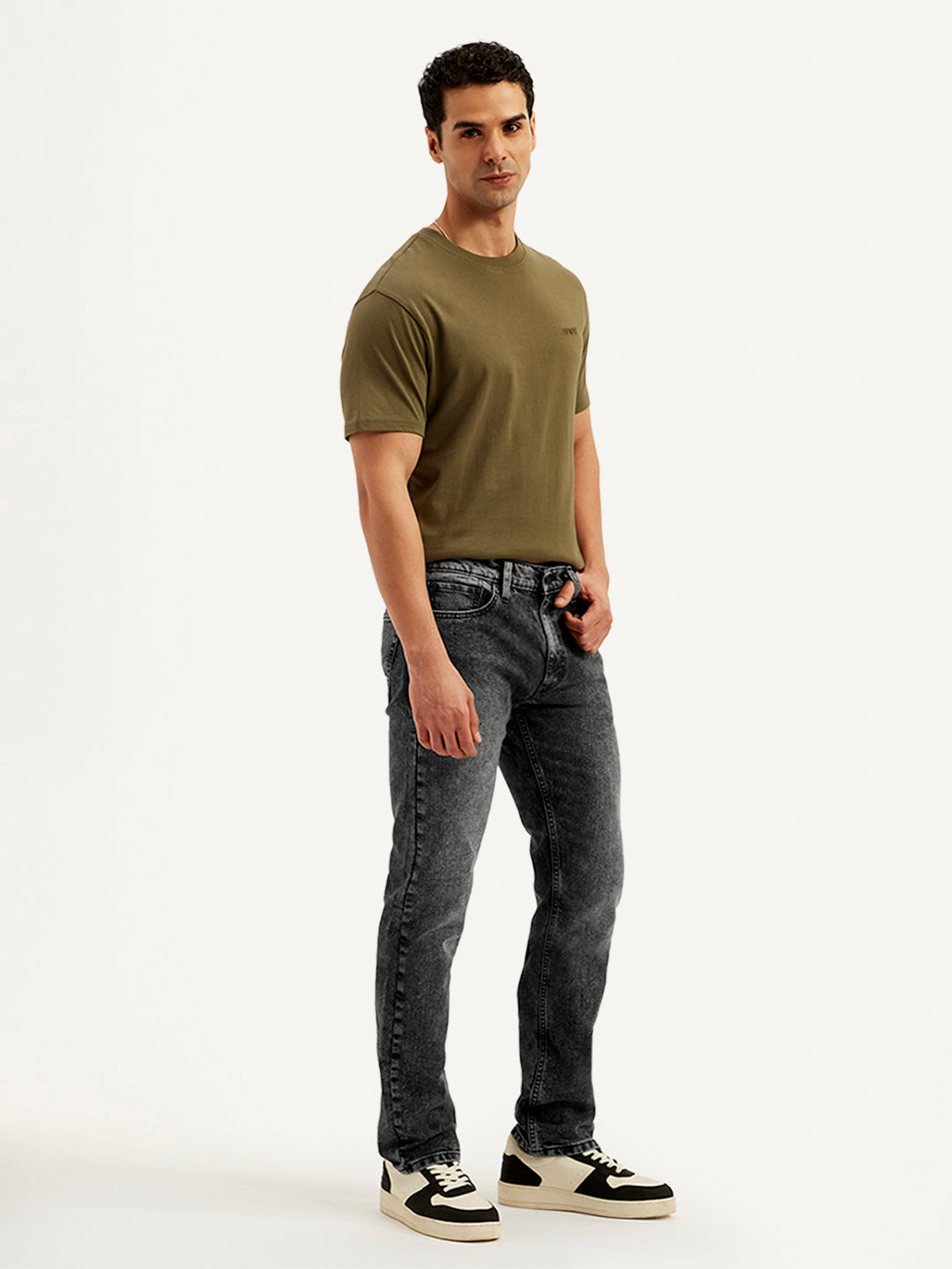 Men's 513 Slim Straight Fit Charcoal-Grey Jeans