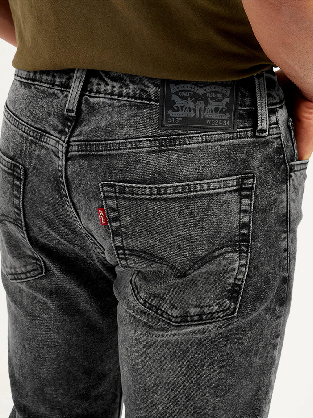 Men's 513 Slim Straight Fit Charcoal-Grey Jeans – Levis India Store