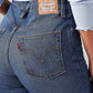 Women's Blue Ribcage Straight Fit High Rise Jeans - Detail View