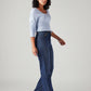 Women's Blue Ribcage Straight Fit High Rise Jeans - Side View