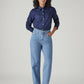 Women's Light Blue Ribcage Straight Fit High Rise Jeans - Styleshot View