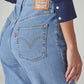 Women's Light Blue Ribcage Straight Fit High Rise Jeans - Detail View