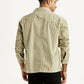 Men's Textured Green Relaxed Fit Corduroy Shirt - Back View