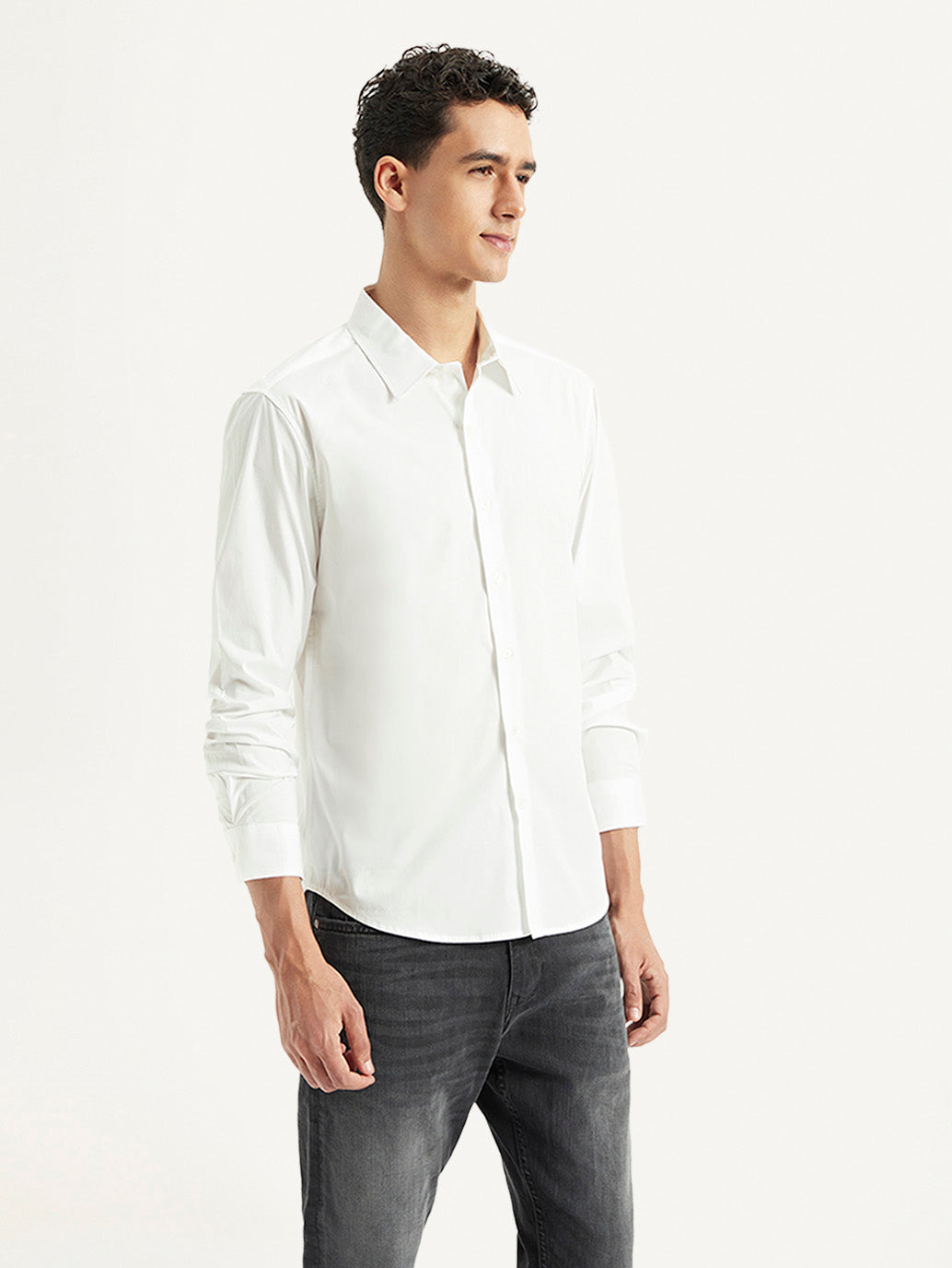 Men's Redloop Solid Slim Fit Shirt - Side View