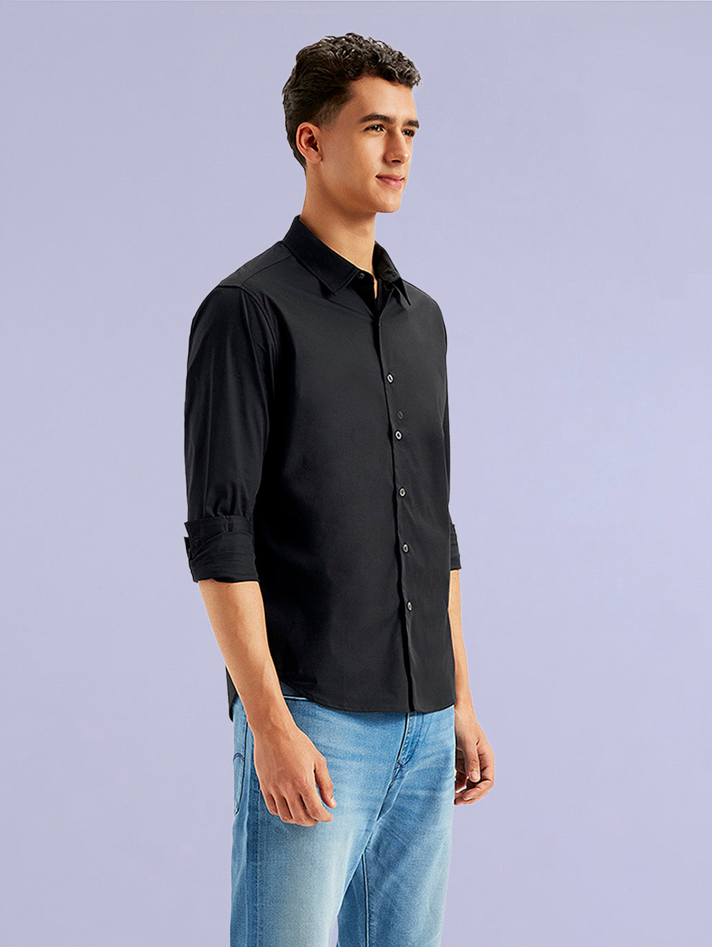 Men's Redloop Solid Spread Collar Shirt - 6023e010-4de3-414b-be11-09e7963a9195 View