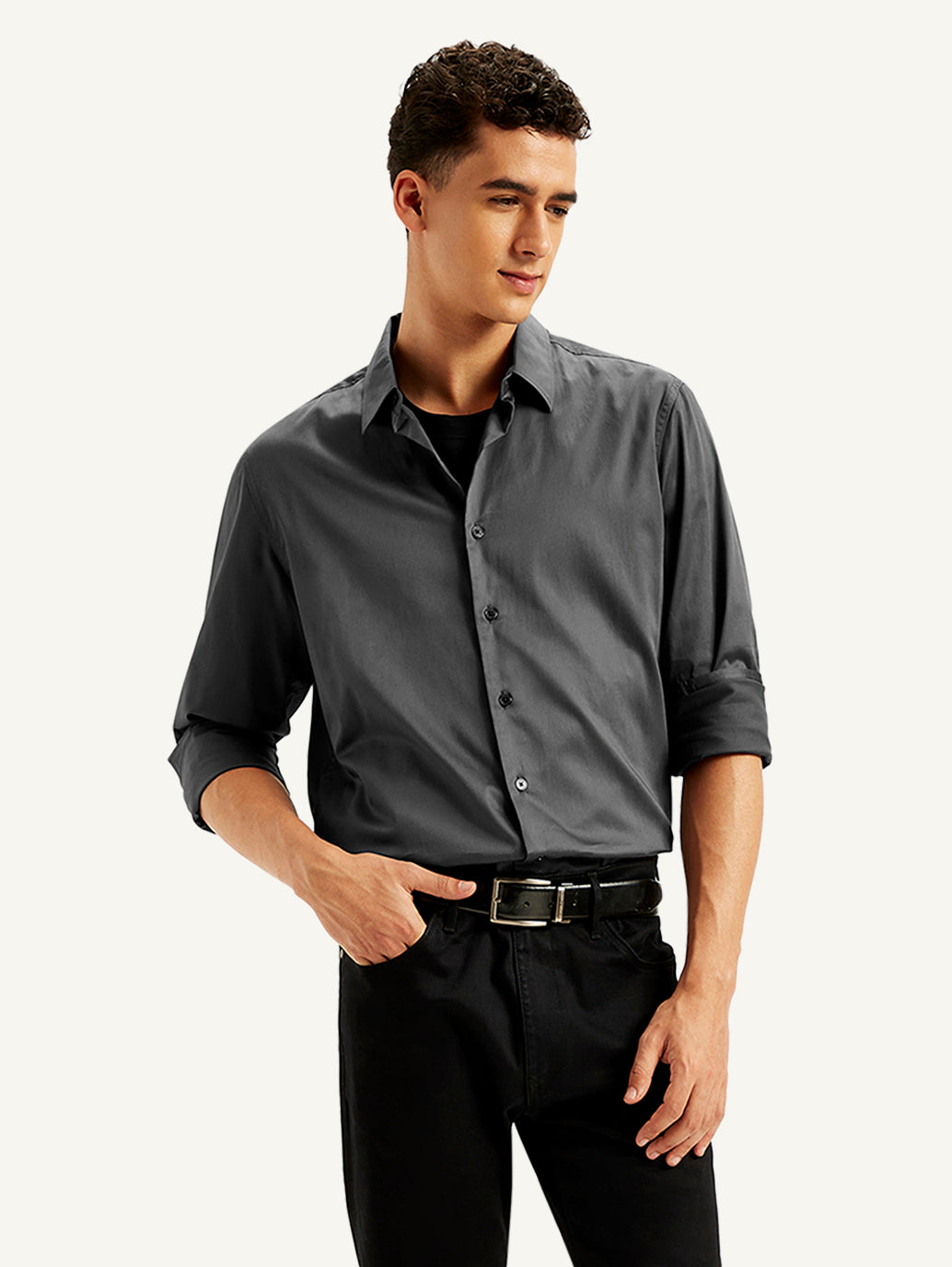 Men's Solid Slim Fit Shirt