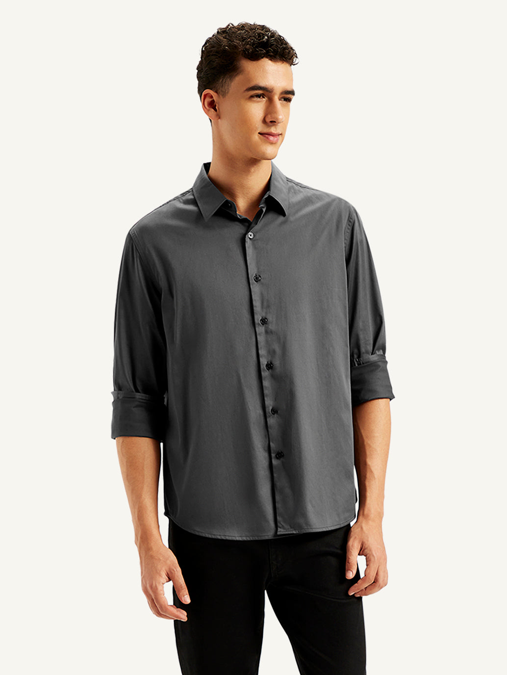 Men's Solid Slim Fit Shirt