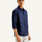 Men's Self Design Slim Fit Shirt