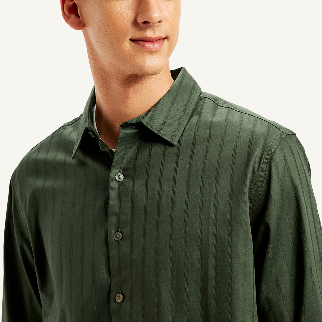 Men's Self Design Slim Fit Shirt