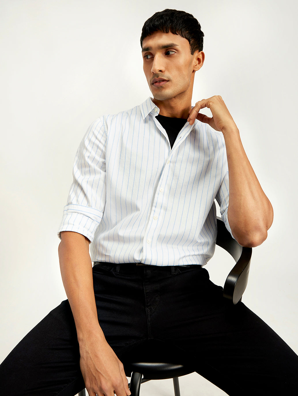 Men's Redloop Striped Slim Fit Shirt - a3fb690d-582b-4c56-a33e-91dc8632a80c View