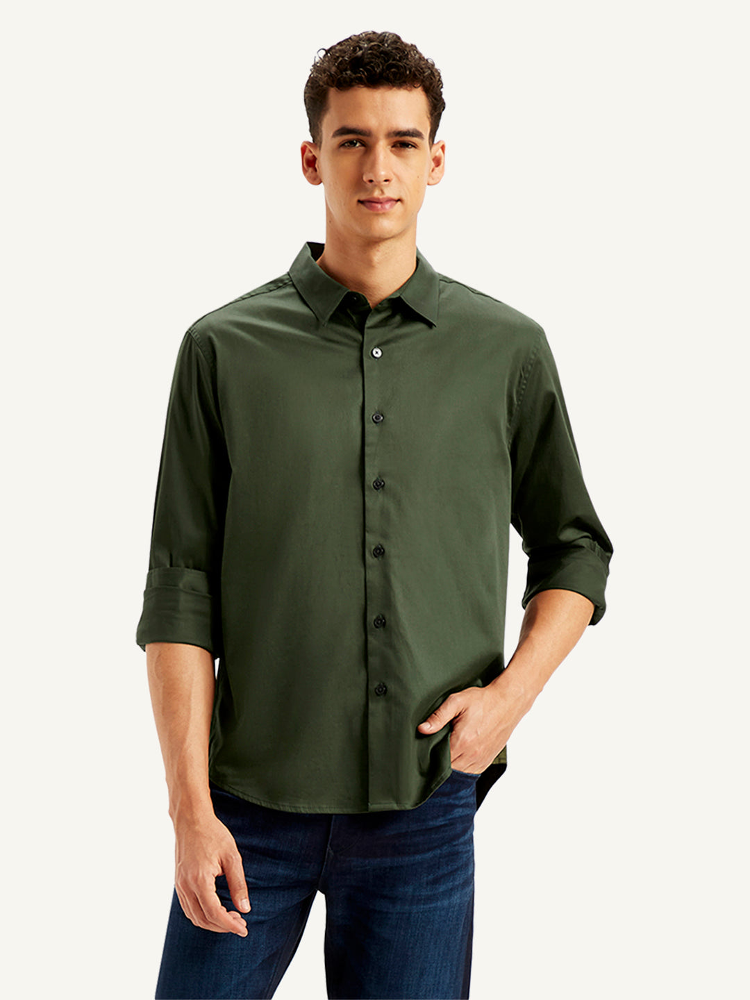 Men's Solid Slim Fit Shirt