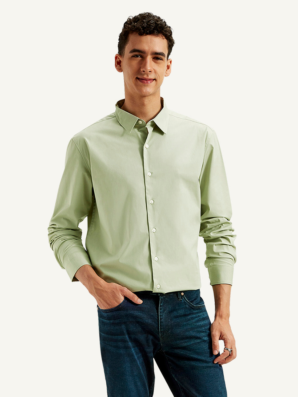 Men's Redloop Solid Slim Fit Shirt