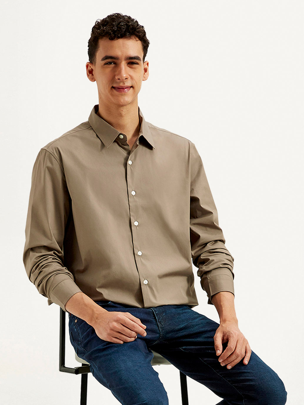 Men's Redloop Solid Slim Fit Shirt
