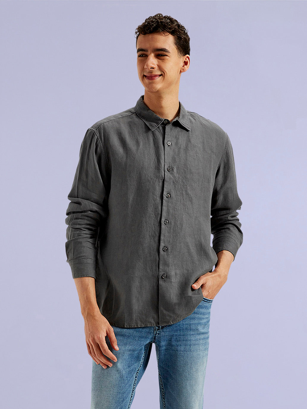 Men's Redloop Solid Slim Fit Shirt - 9ab315b5-3237-49f7-888f-5ba1dd467d01 View