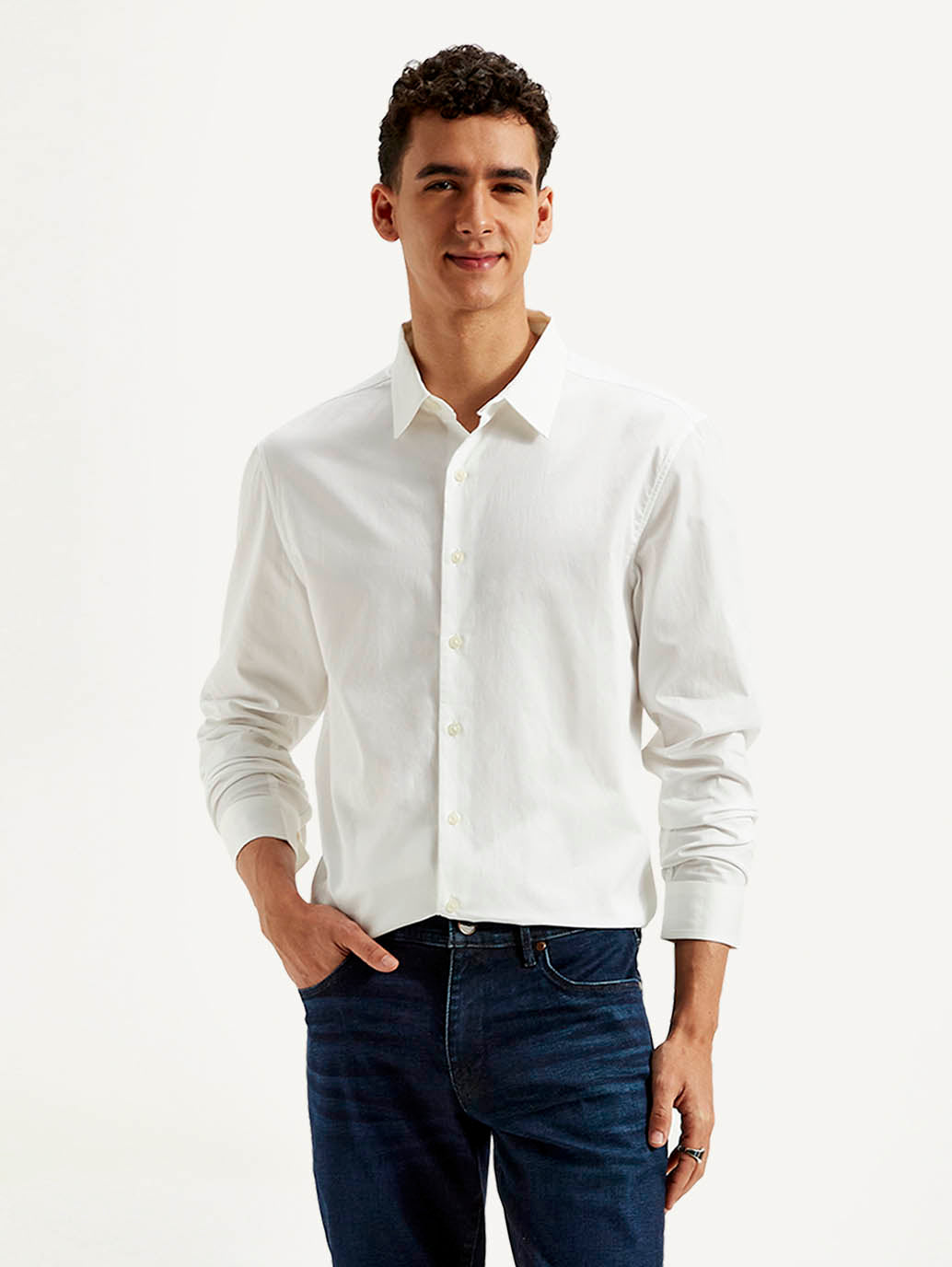 Men's Redloop Solid Slim Fit Shirt - Styleshot View