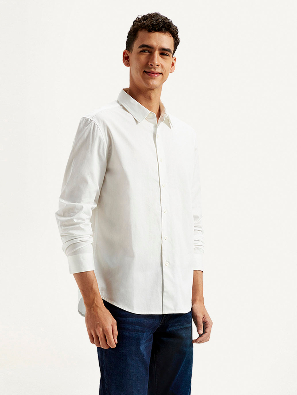 Men's Redloop Solid Slim Fit Shirt - Side View