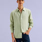 Men's Redloop Solid Slim Fit Linen Shirt - cf64825f-d723-4fcf-a397-c8e057477d8a View
