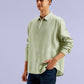 Men's Redloop Solid Slim Fit Linen Shirt - 918d7164-267a-4daf-9b92-9c0336702230 View