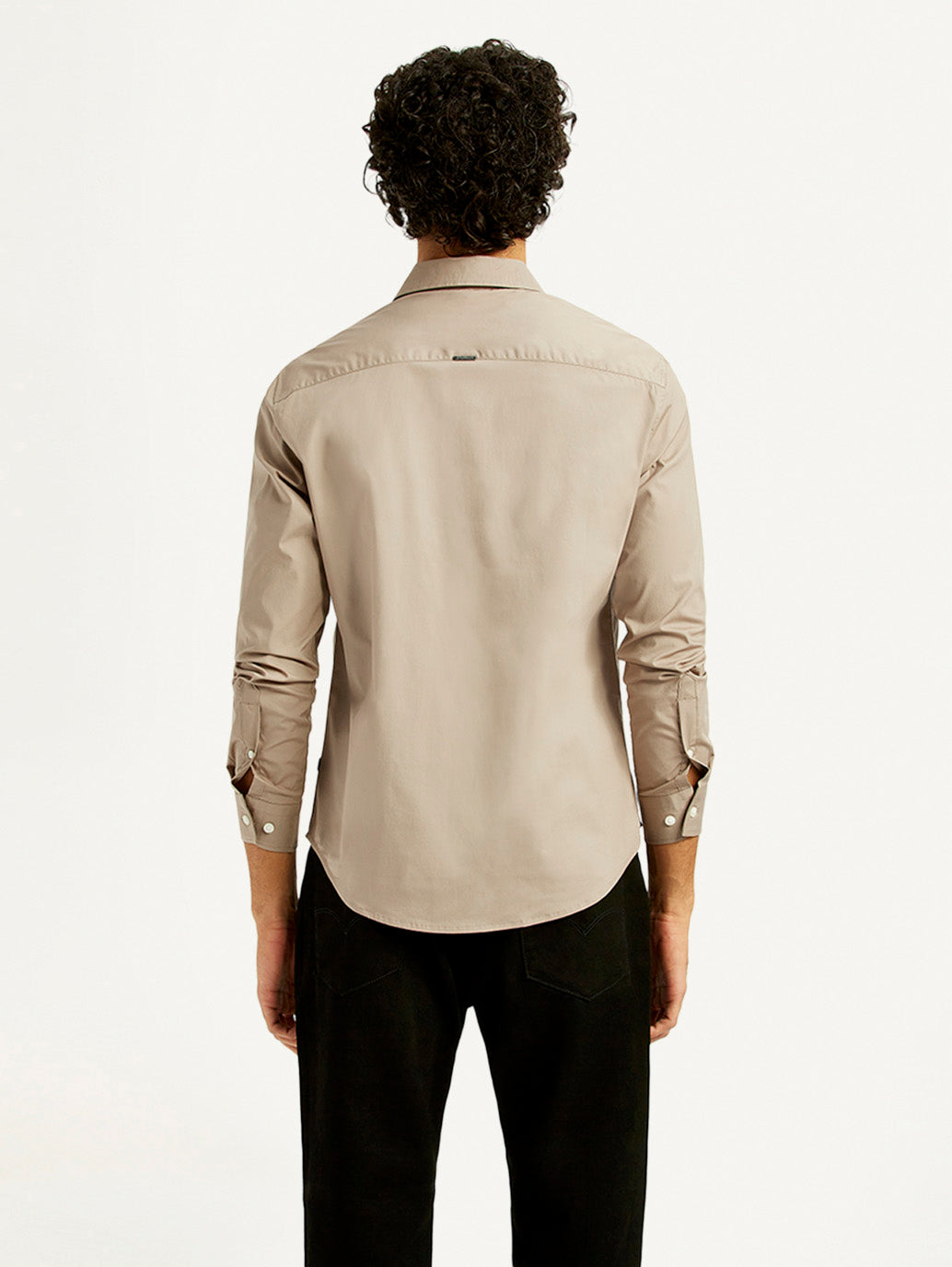 Men's Redloop Solid Slim Fit Shirt - Back View