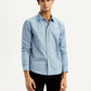 Men's Redloop Solid Light Blue Slim Fit Shirt - Styleshot View